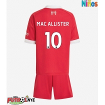 Camiseta Liverpool Alexis Mac Allister #10 Primera Equipación para niños 2025-26 manga corta (+ pantalones cortos)